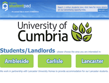 Tablet Screenshot of cumbriastudentpad.co.uk